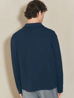 Navy Blue EDIT Long Sleeve Shacket