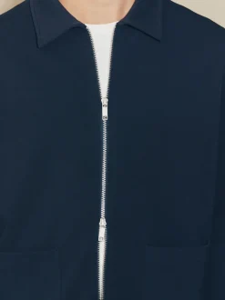 Navy Blue EDIT Long Sleeve Shacket