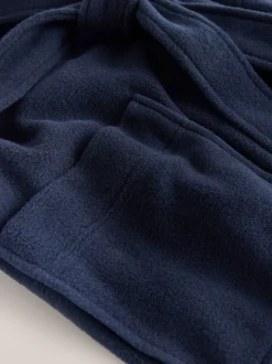 Navy Blue Fleece Dressing Gown