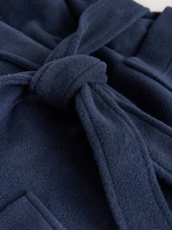 Navy Blue Fleece Dressing Gown