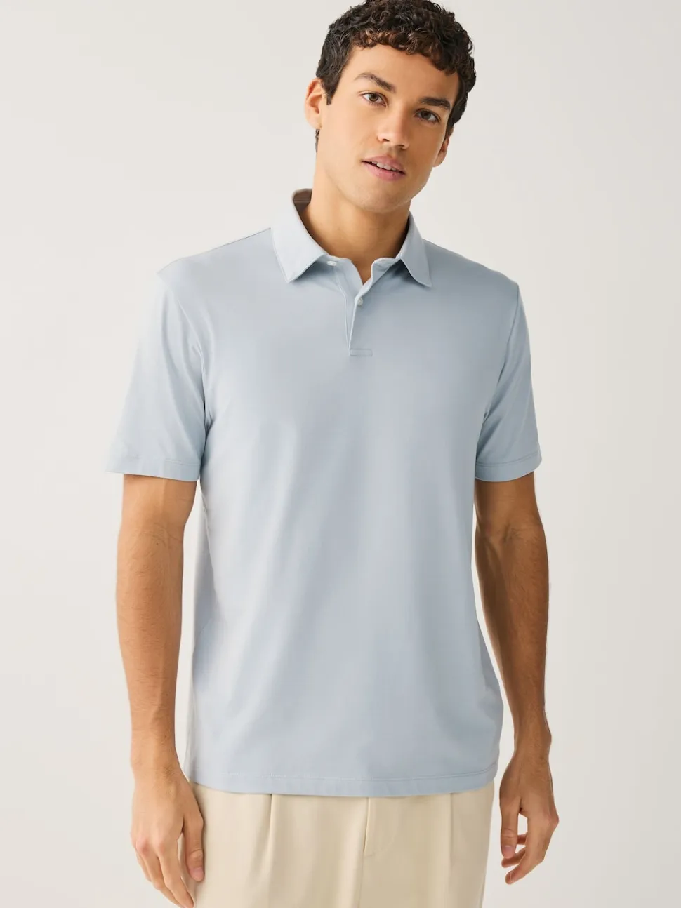 Navy Blue Geo Printed Short Sleeve Jersey Polo Shirts 3 Pack