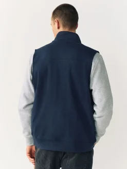 Navy Blue Hybrid Full Zip Gilet