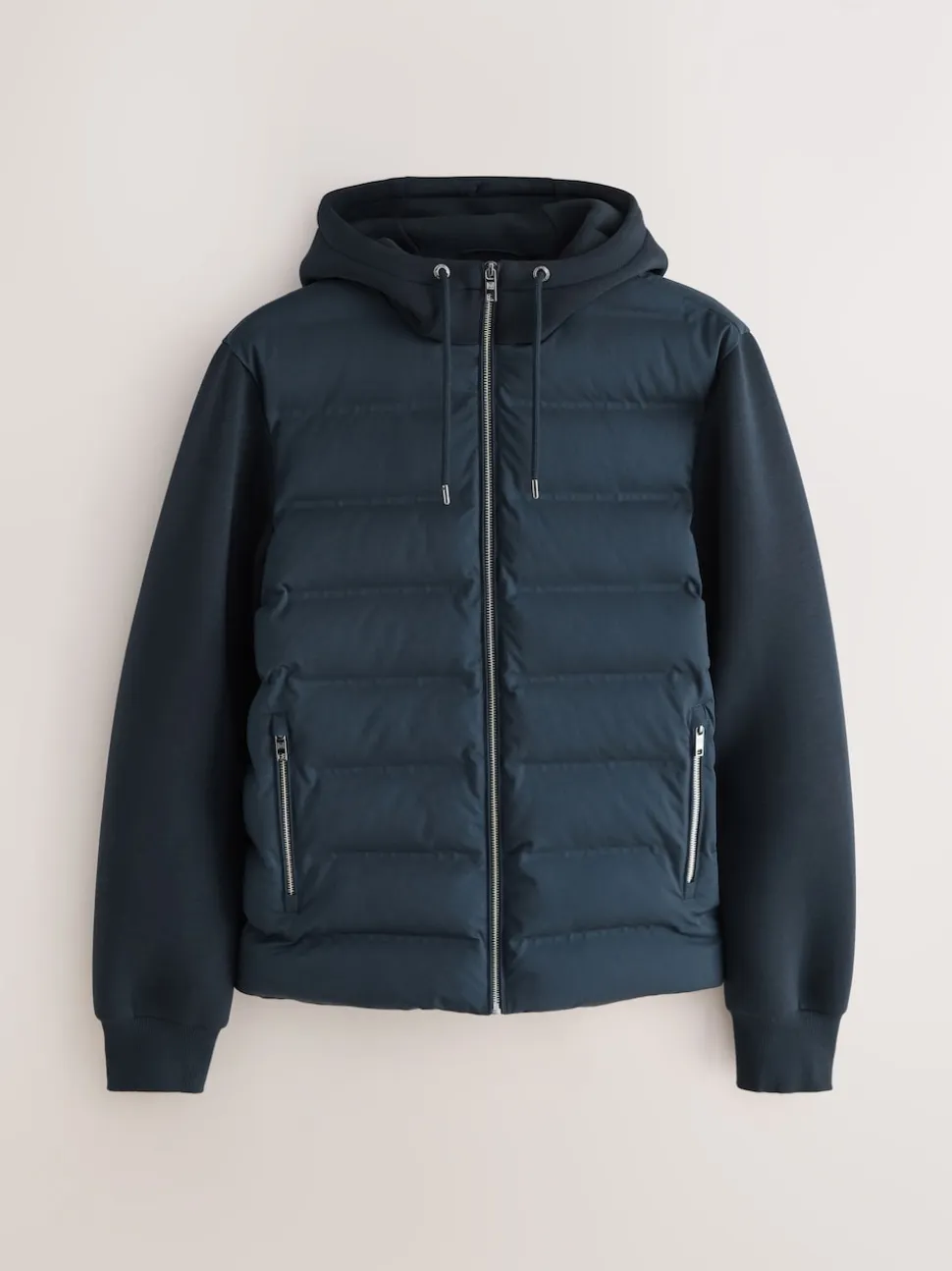 Navy Blue Hybrid Quilted Jacket