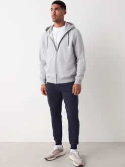 Navy Blue Interlock Soft Touch Cuffed Joggers