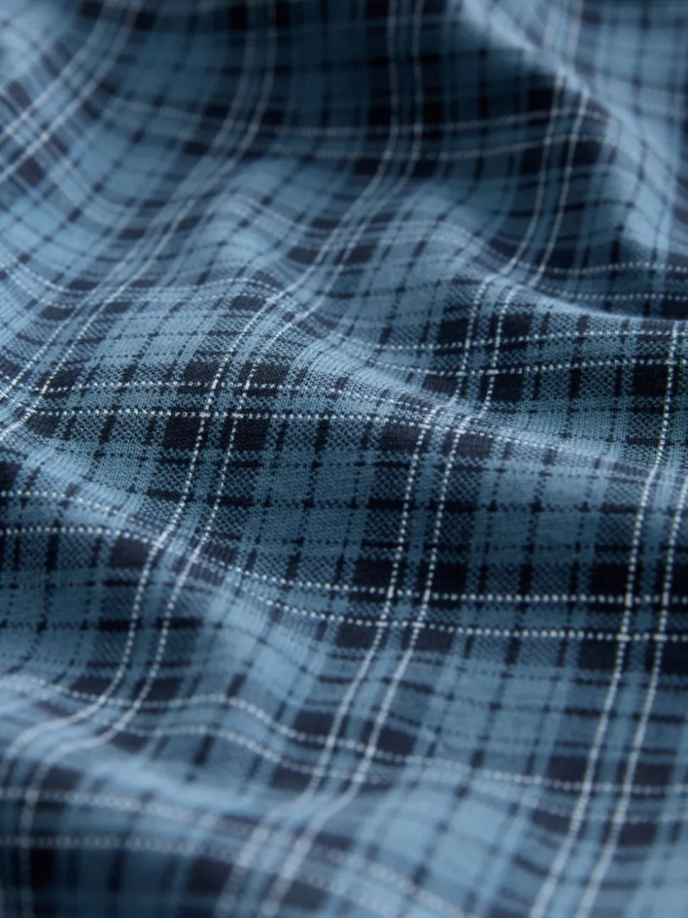 Navy Blue Jersey Check Pyjamas Shorts 2 Pack