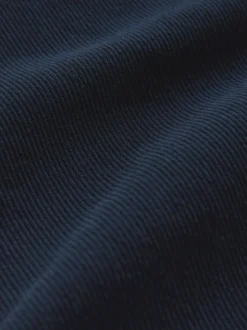 Navy Blue Jersey Twill Popper Shacket