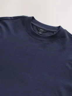 Navy Blue Lightweight Crew Neck Sweatshirt
