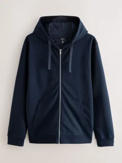 Navy Blue Lightweight Zip Up Hoodie