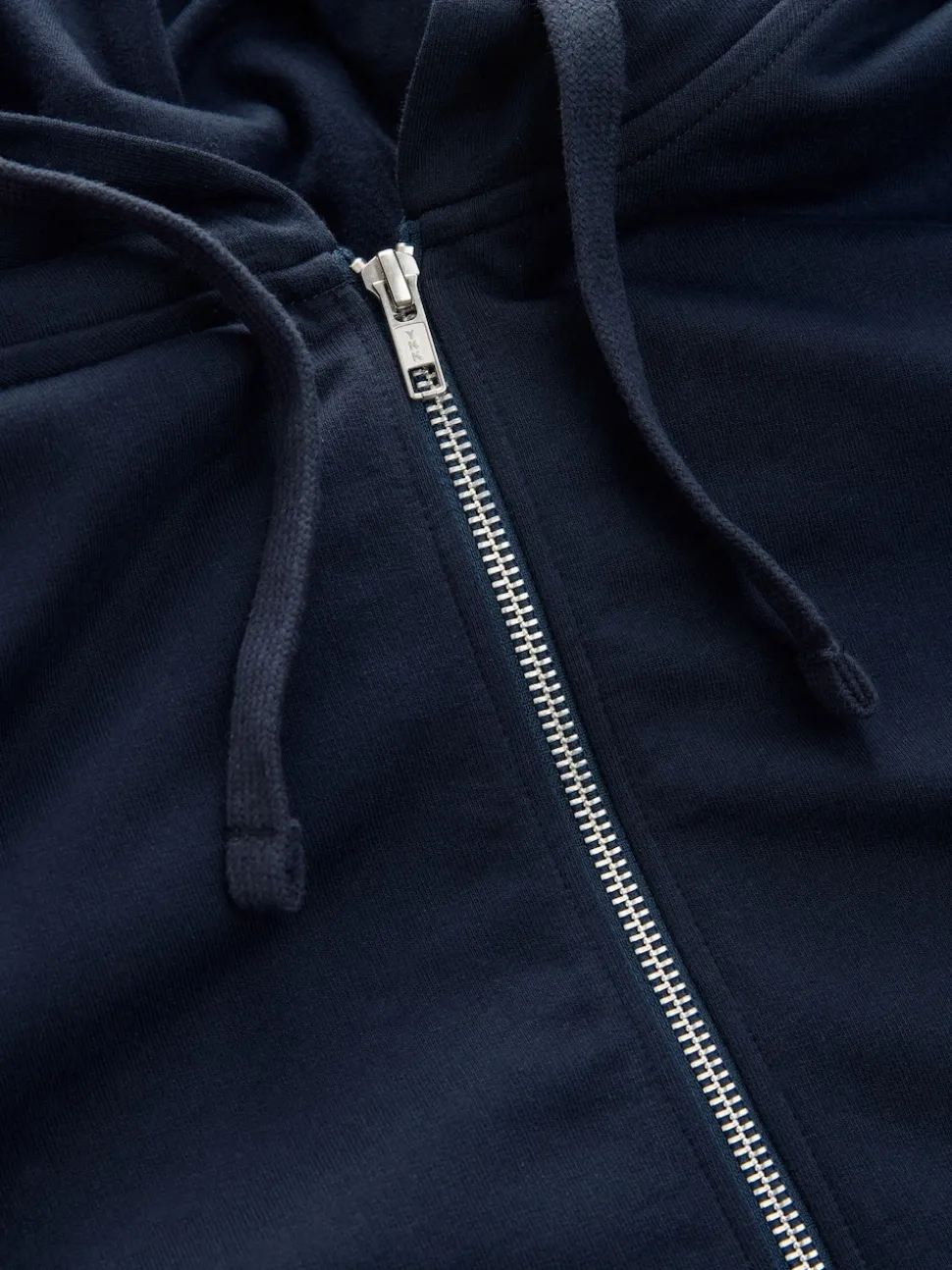 Navy Blue Lightweight Zip Up Hoodie