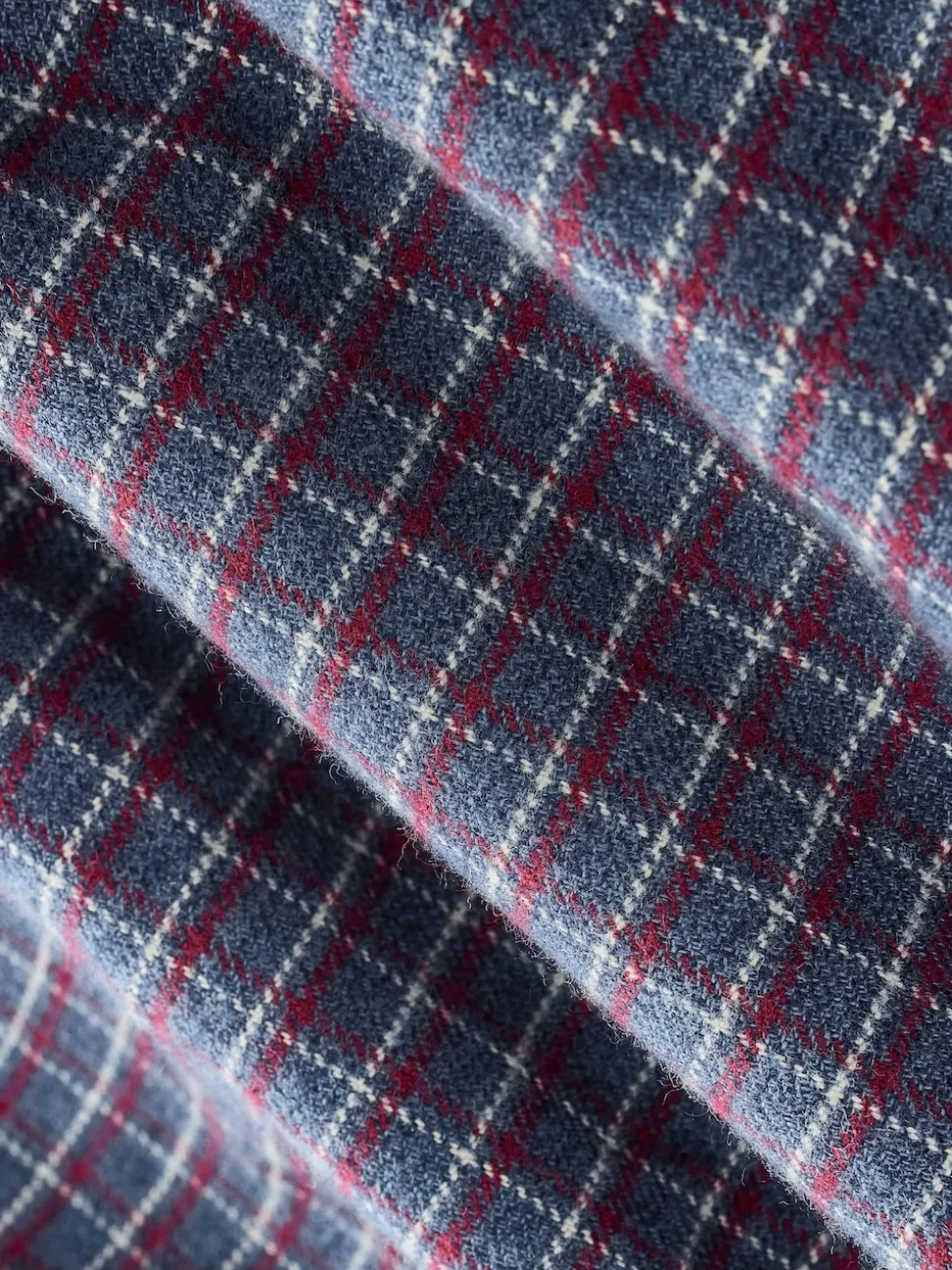 Navy Blue Long Sleeve Check Shirt