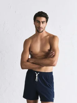 Navy Blue Motion-Flex 5 Inch Swim Shorts