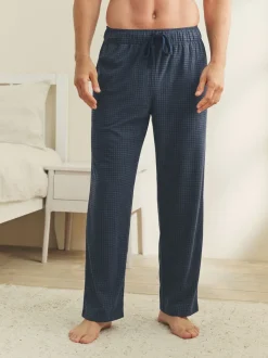 Navy Blue Motionflex Cosy Open Hem Pyjama Bottoms