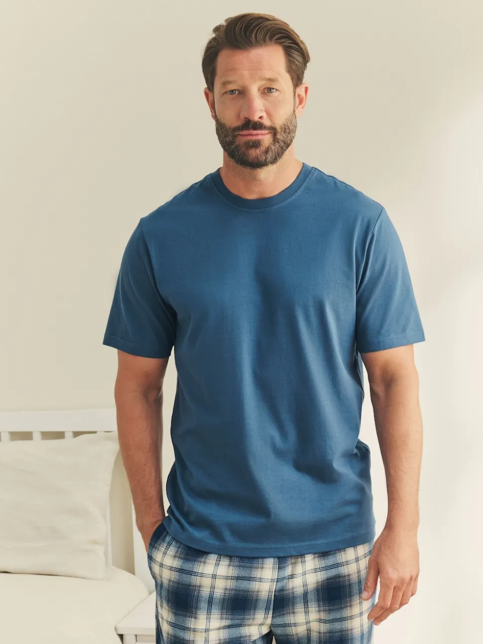 Navy Blue Motionflex Cosy Shorts Pyjamas Set