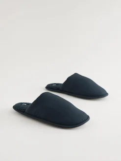 Navy Blue Mule Slippers