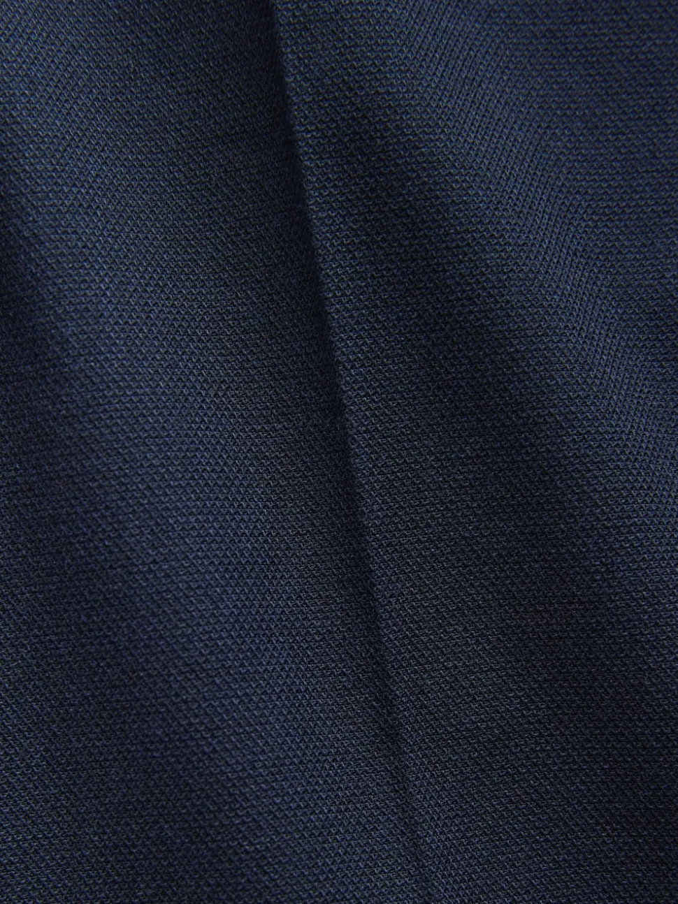 Navy Blue Muscle Fit Elasticated Waist Motionflex Stretch Smart Trousers