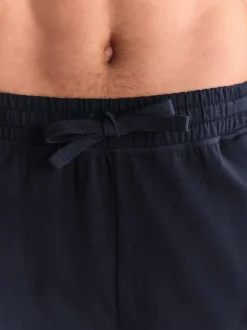 Navy Blue Open Loopback Soft Touch Cuffed Joggers