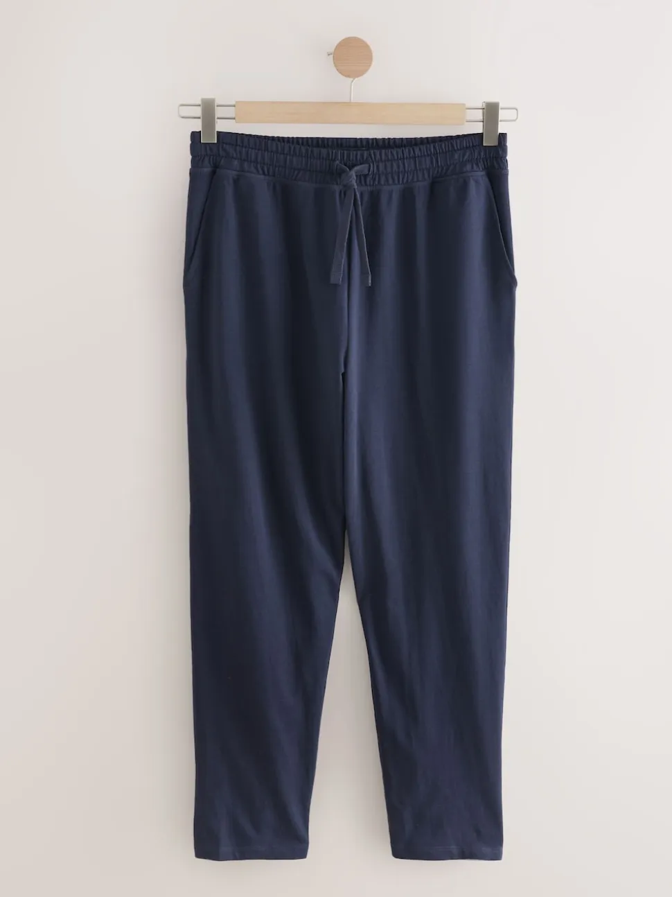 Navy Blue Open Loopback Soft Touch Cuffed Joggers