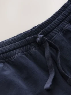 Navy Blue Open Loopback Soft Touch Cuffed Joggers