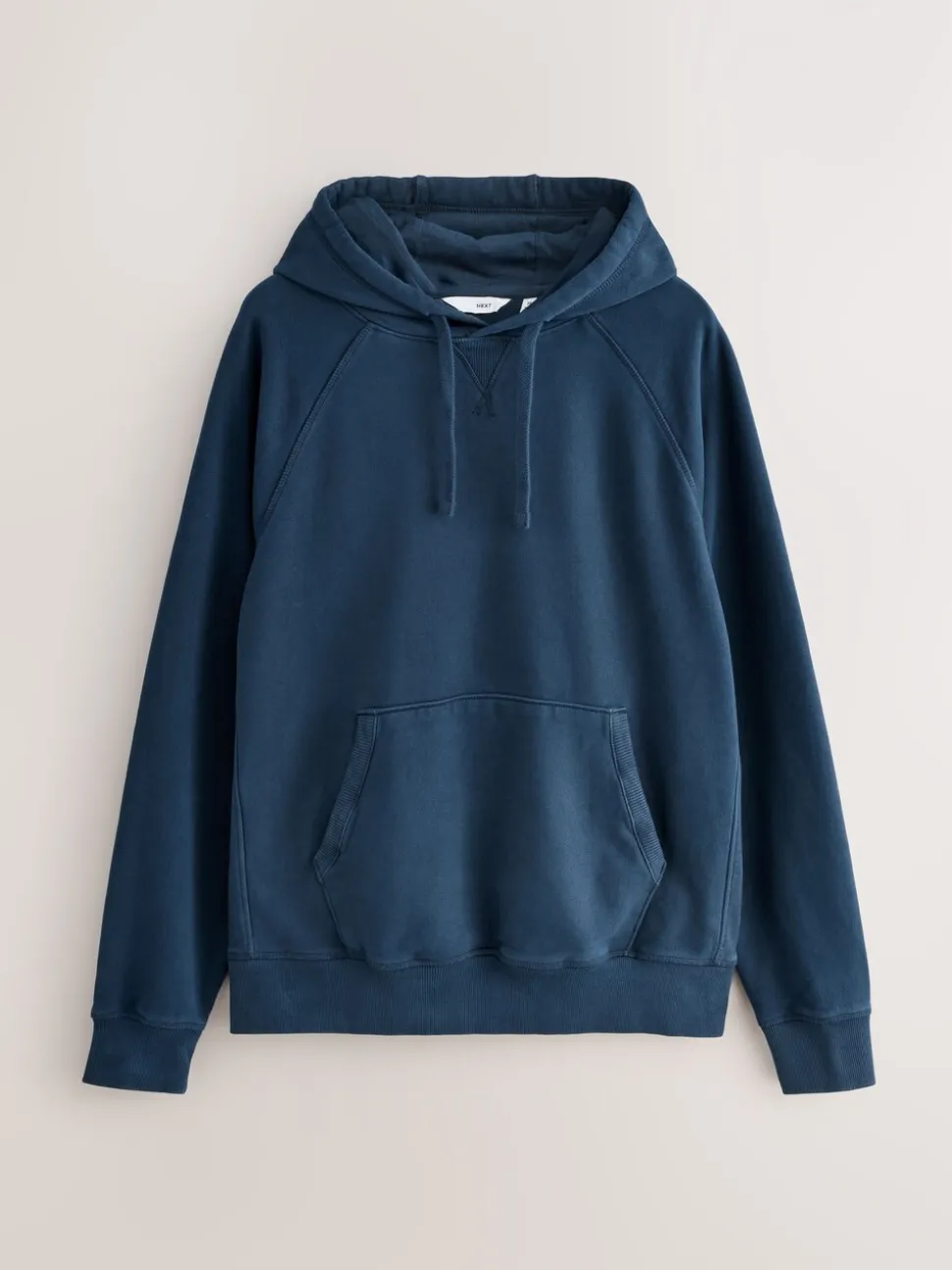 Navy Blue Overhead Hoodie Heavyweight Garment Washed