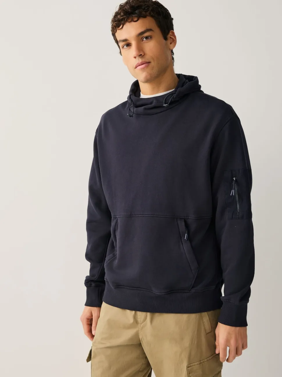Navy Blue Overhead Hoodie Utility