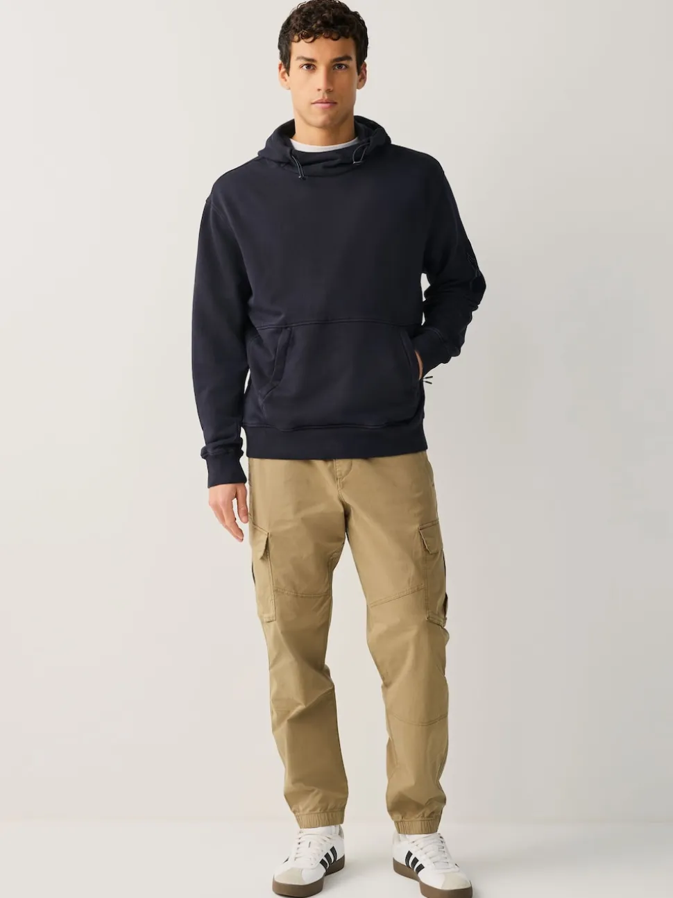 Navy Blue Overhead Hoodie Utility