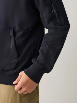 Navy Blue Overhead Hoodie Utility