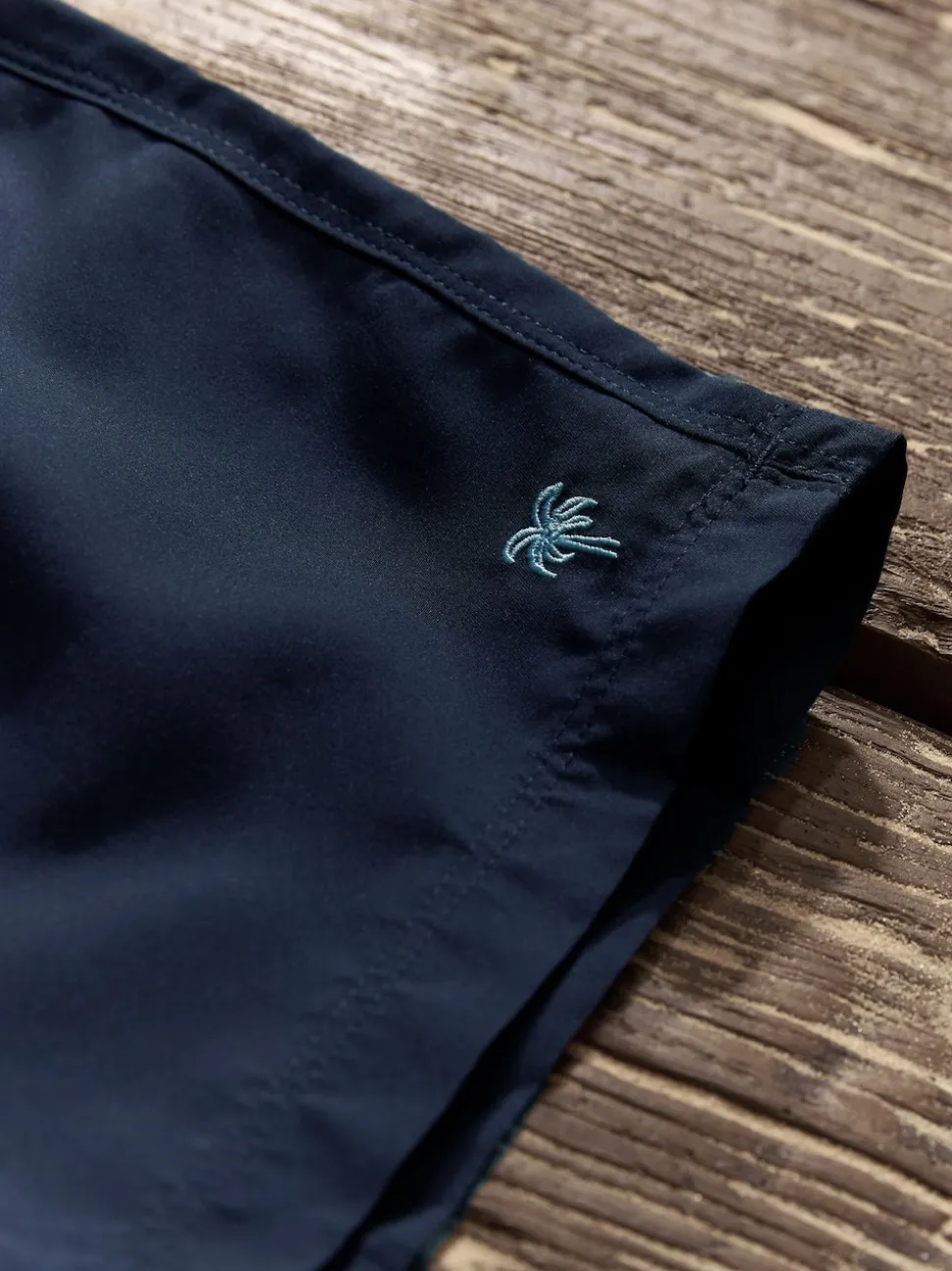 Navy Blue Palm Logo Essential Swim Shorts