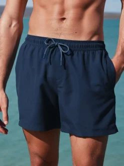 Navy Blue Plain Essential Swim Shorts