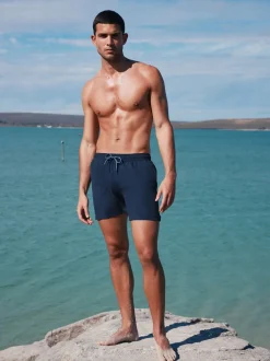 Navy Blue Plain Essential Swim Shorts