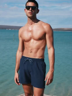 Navy Blue Plain Essential Swim Shorts