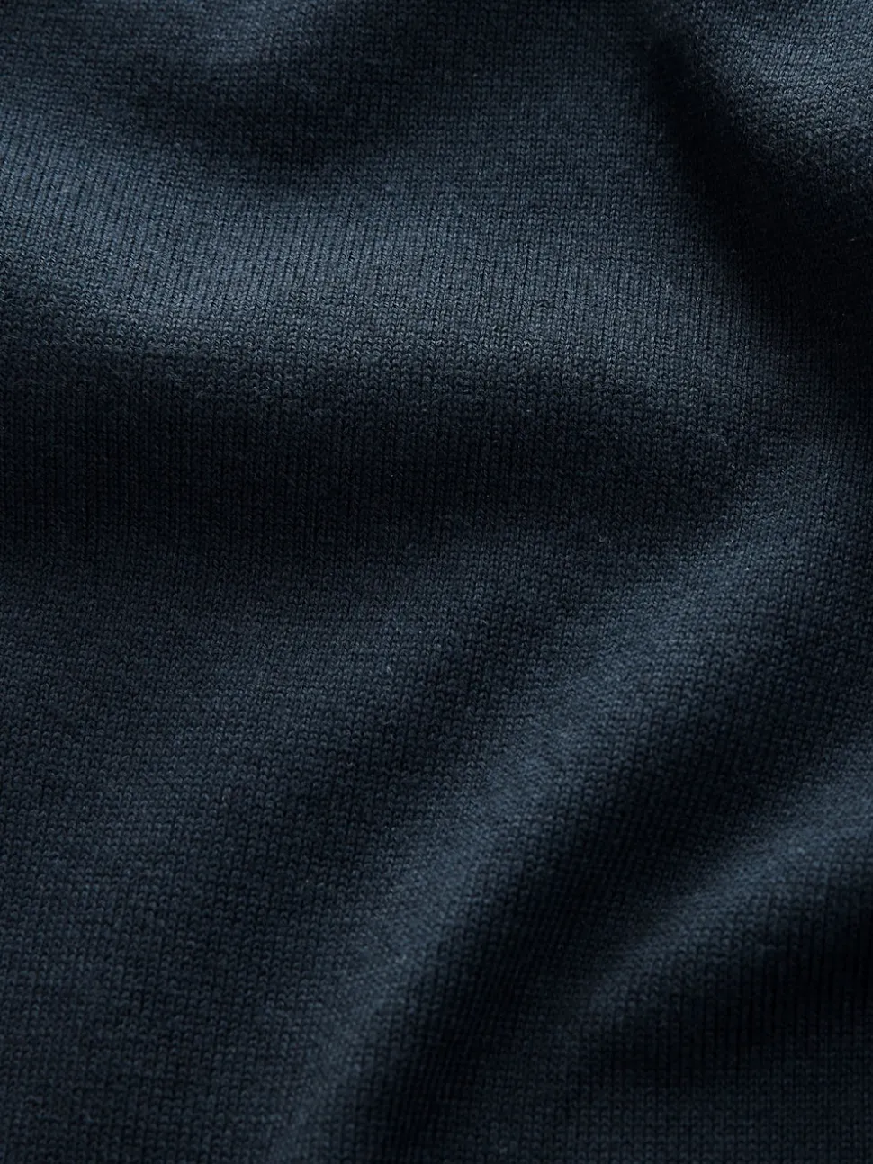 Navy Blue Plain Regular Fit Cotton Rich Crew Neck Jumper