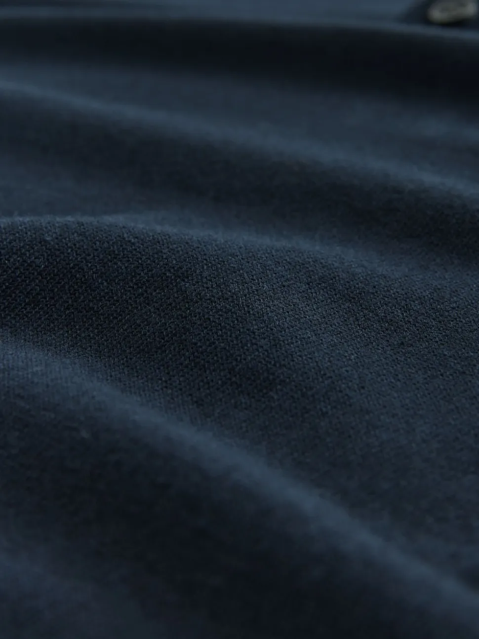 Navy Blue Regular Fit Cotton Rich Long Sleeve Knitted Polo Shirt