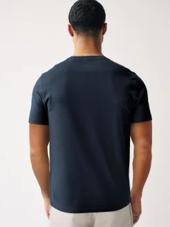 Navy Blue Regular Fit Essential V-Neck T-Shirt