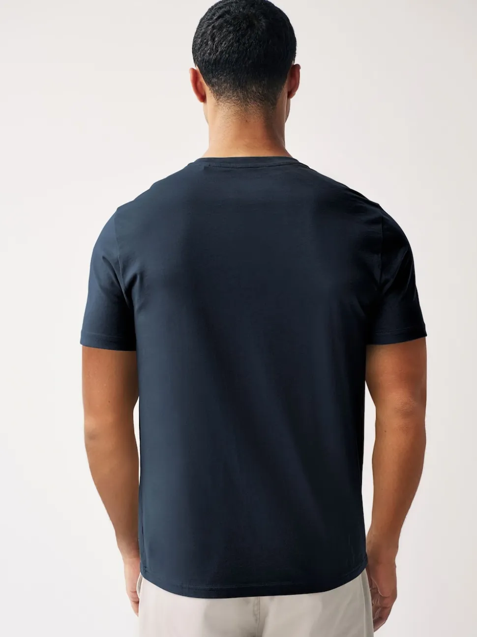 Navy Blue Regular Fit Essential V-Neck T-Shirt