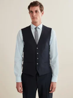 Navy Blue Regular Fit Essential Suit Waistcoat