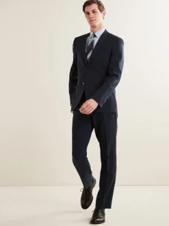 Navy Blue Regular Fit Essential Suit Jacket