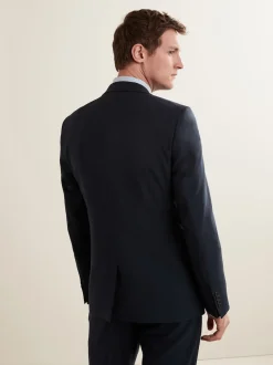 Navy Blue Regular Fit Essential Suit Jacket