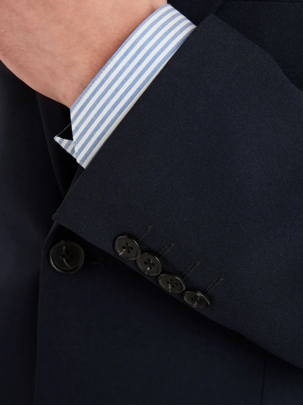 Navy Blue Regular Fit Essential Suit Jacket