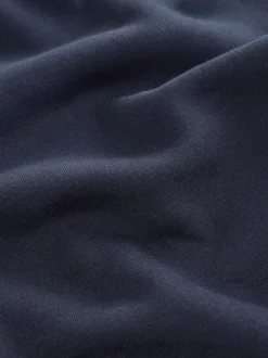 Navy Blue Regular Fit Heavyweight Cotton Rich Crew Neck Sweatshirt