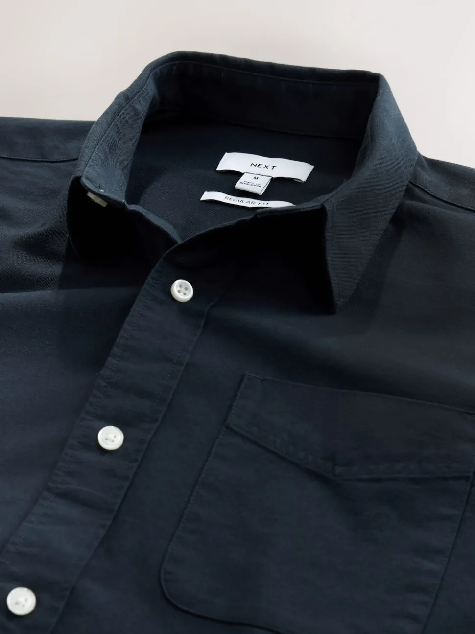 Navy Blue Regular Fit Long Sleeve Oxford Shirt