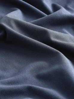 Navy Blue Regular Fit Long Sleeve Pique Polo Shirt