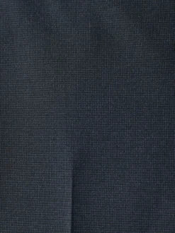Navy Blue Regular Fit Motionflex Puppytooth Texture Suit Trousers