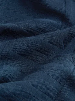 Navy Blue Regular Fit N.Premium Smart Jaquard Polo Shirt