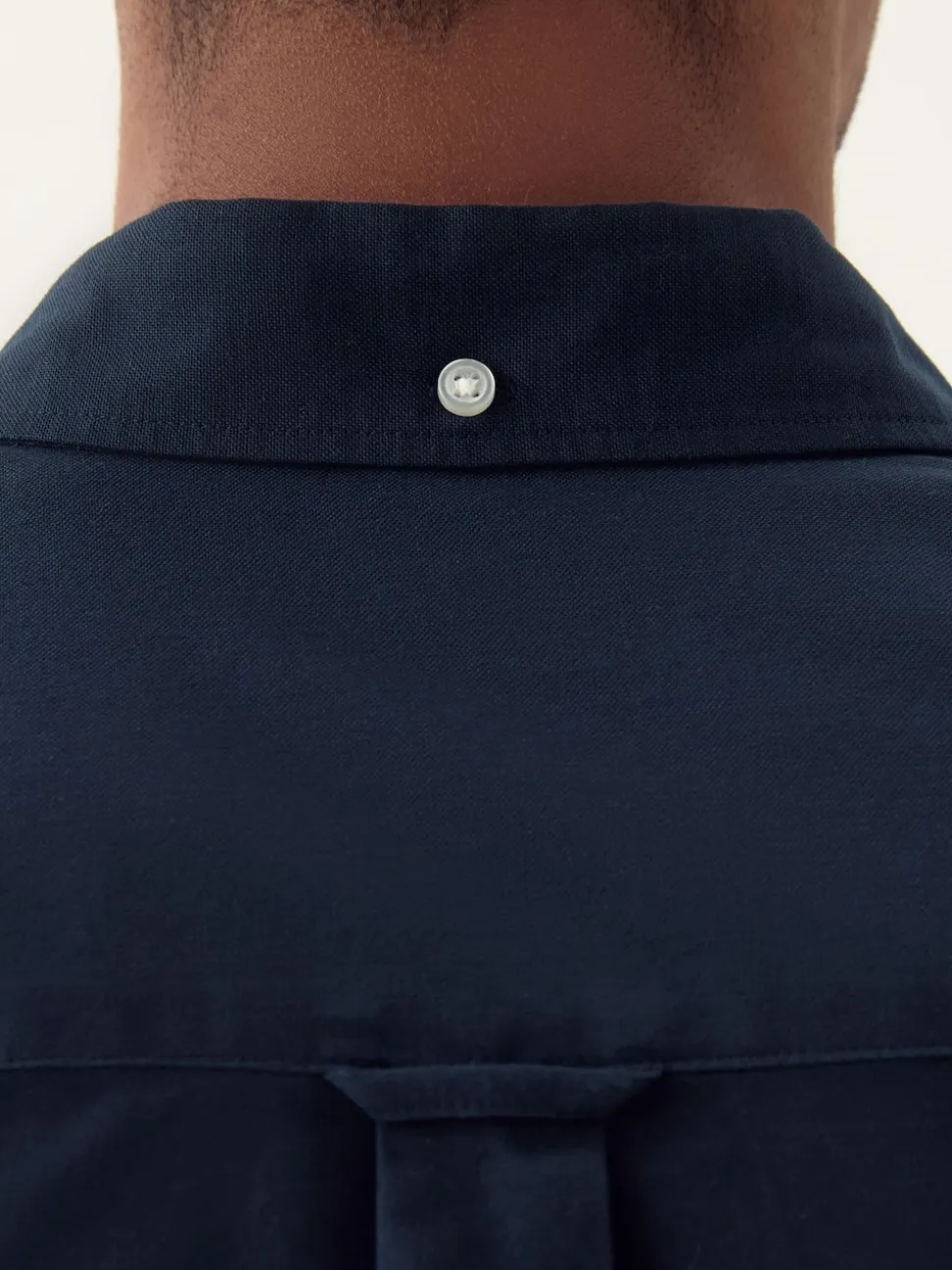 Navy Blue Regular Fit Short Sleeve Oxford Shirt