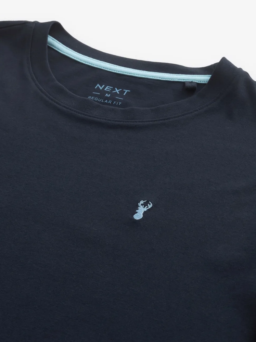 Navy Blue Regular Fit Stag T-Shirt