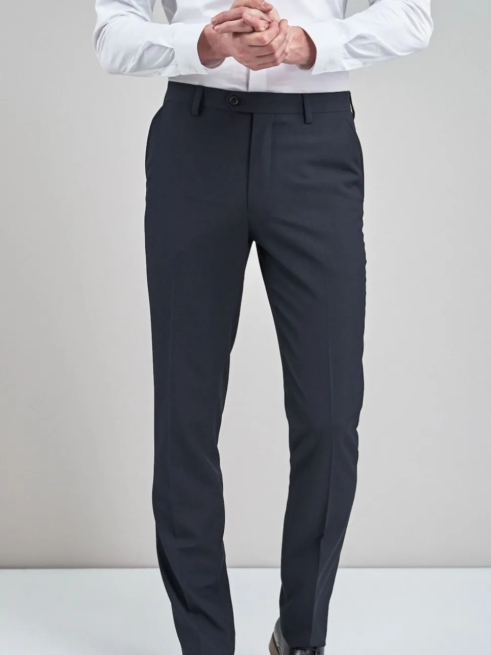 Navy Blue Regular Fit Suit Trousers