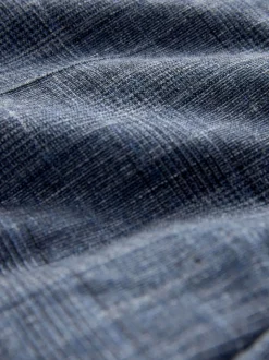 Navy Blue Regular Fit Trimmed Check Suit Trousers