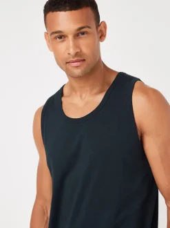 Navy Blue Regular Fit Vest