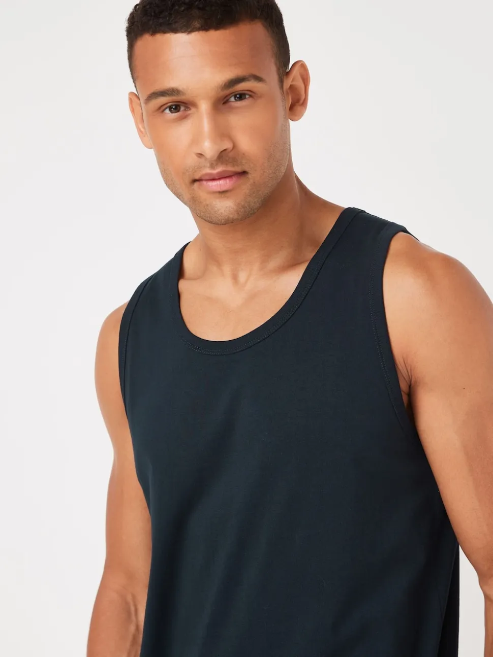 Navy Blue Regular Fit Vest