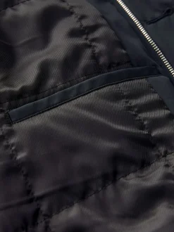 Navy Blue Regular Fit Waterproof Trench Coat
